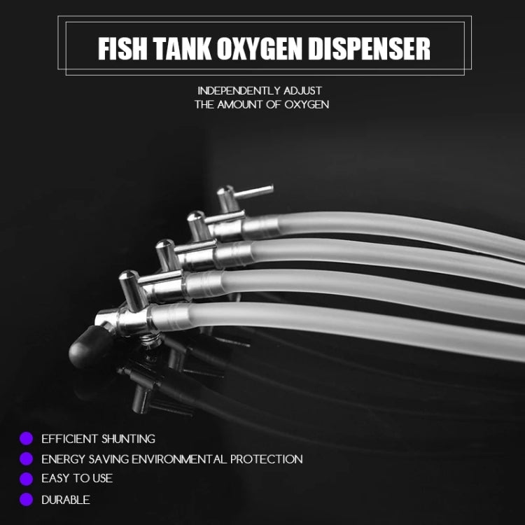 Fish Tank Oxygen Pipe Stainless Steel Distributor Oxygen Regulating Valve, Specification: Four Heads