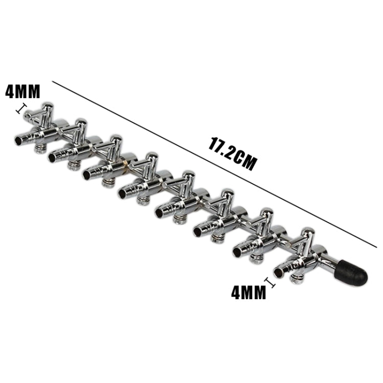 Fish Tank Oxygen Pipe Stainless Steel Distributor Oxygen Regulating Valve, Specification: Eight Heads