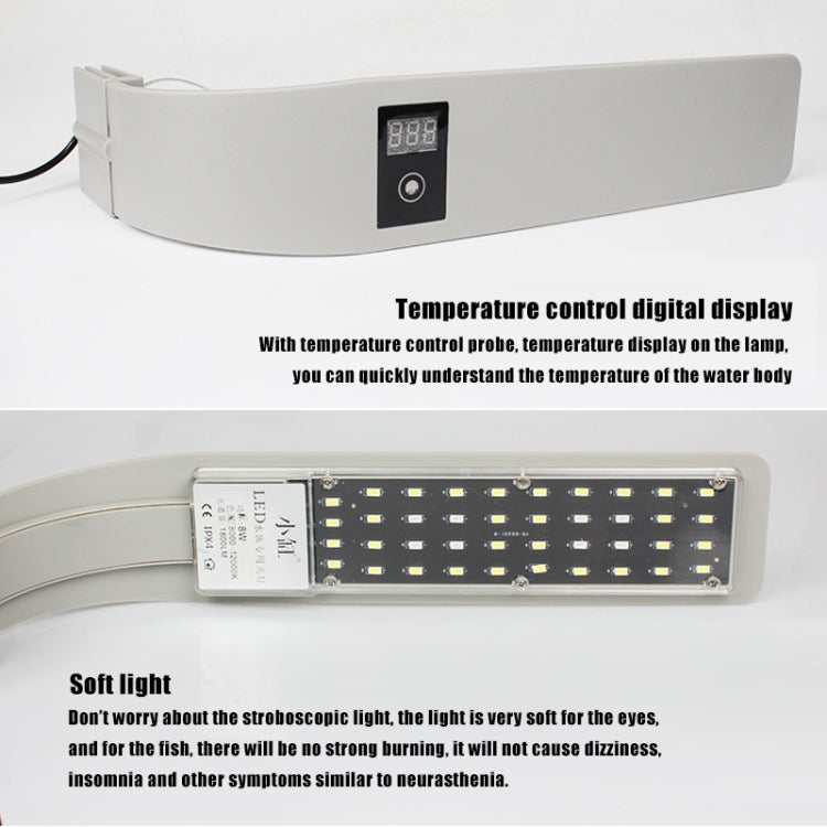 AST X9 Thin LED Fish Tank Clip Light High Power Aquatic Lamp, Specification: EU High Version