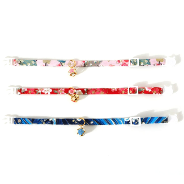 Adjustable Pet Flower Hollow Bell Collar Cat Dog Collar Accessories, Specification: S 17-32cm(Pink)