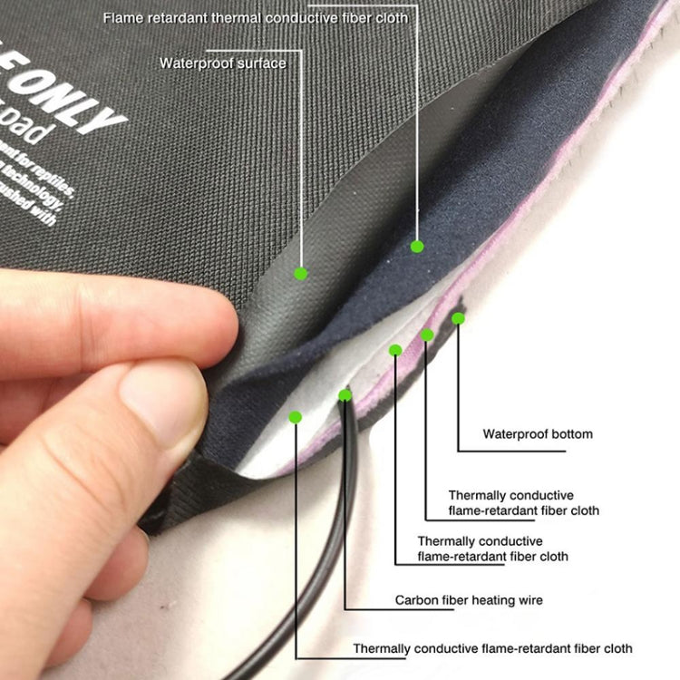 Knowing Climbing Pet Thermostat Time Switch Thermostatic Waterproof USB Heating Pad, Specification: Three-speed Temperature Control, Size:M