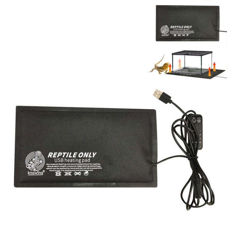 Knowing Climbing Pet Thermostat Time Switch Thermostatic Waterproof USB Heating Pad, Specification: Three-speed Temperature Control, Size:L