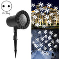 Christmas Snow Outdoor Waterproof Projection Lamp Landscape Lawn Decoration Light(EU Plug)