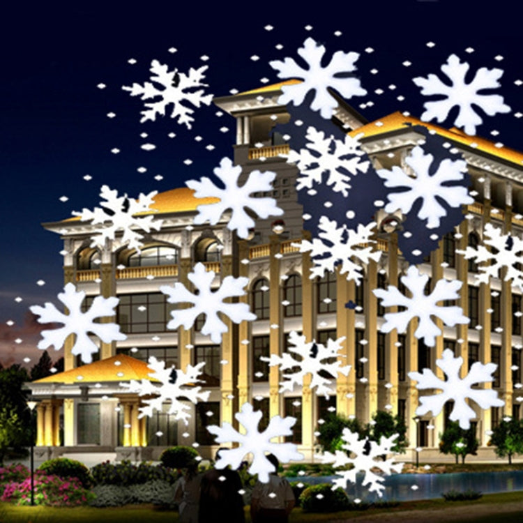 Christmas Snow Outdoor Waterproof Projection Lamp Landscape Lawn Decoration Light(EU Plug)