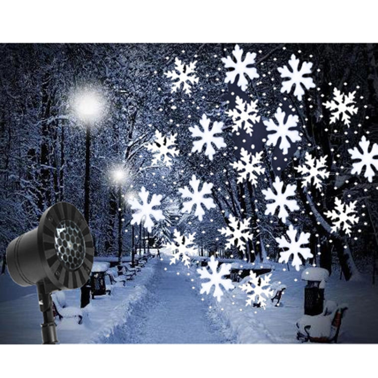 Christmas Snow Outdoor Waterproof Projection Lamp Landscape Lawn Decoration Light(EU Plug)