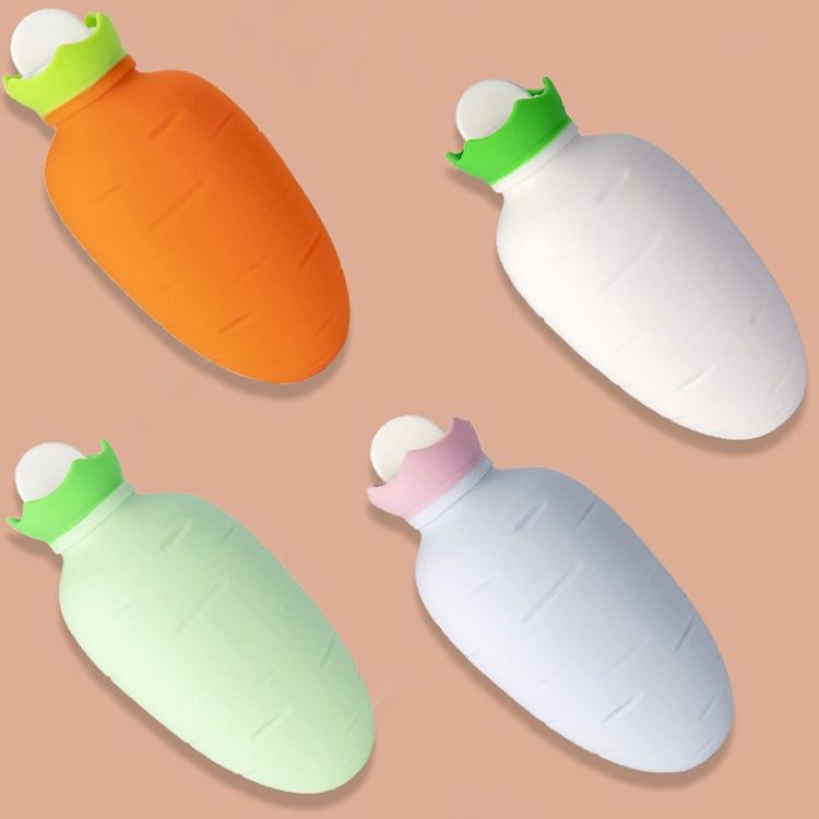 Carrot-Shaped Silicone Water Injection Warm Water Bag Winter Leak-Proof And Explosion-Proof Hand Warmer(Orange)