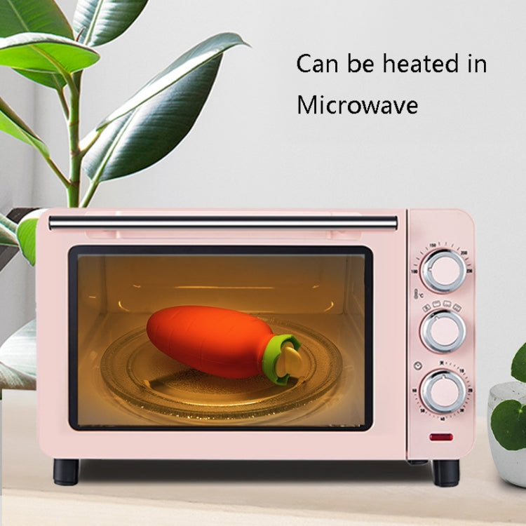 Carrot-Shaped Silicone Water Injection Warm Water Bag Winter Leak-Proof And Explosion-Proof Hand Warmer(Orange)