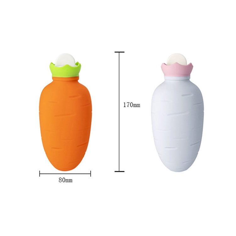 Carrot-Shaped Silicone Water Injection Warm Water Bag Winter Leak-Proof And Explosion-Proof Hand Warmer(Orange)