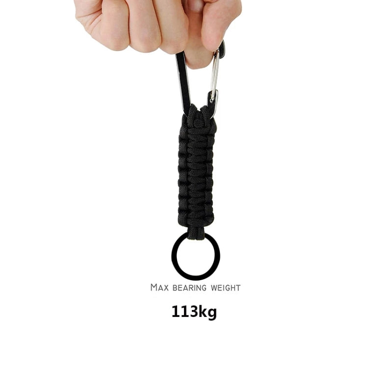 Outdoor Multifunctional Nylon Umbrella Rope Carabiner Key Chain(Brown)