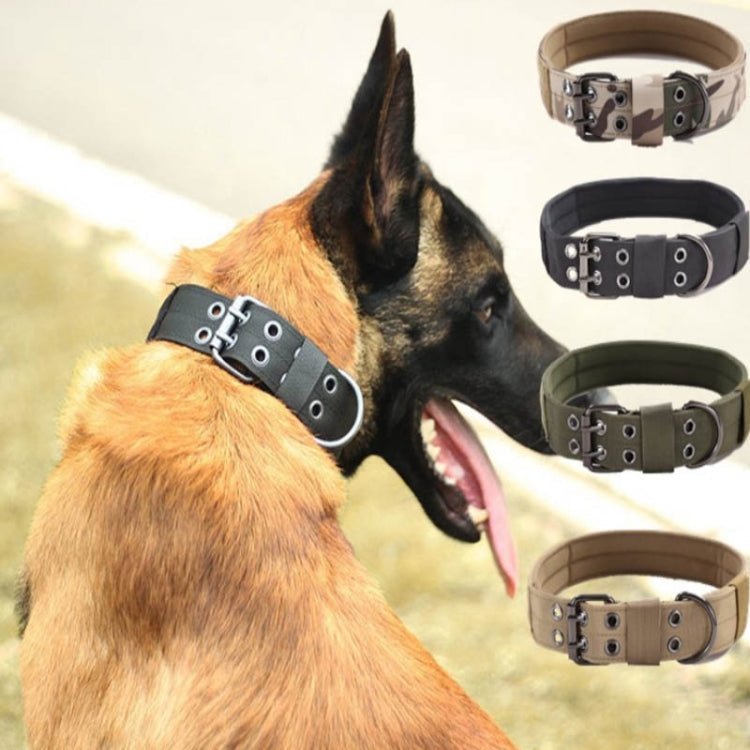 Multifunctional Adjustable Dog Leash Pet Outdoor Training Wear-Resistant Pull-Resistant Collar, Size:M(Brown)