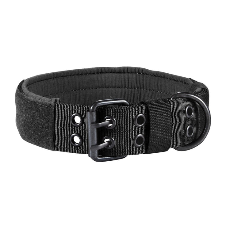 Multifunctional Adjustable Dog Leash Pet Outdoor Training Wear-Resistant Pull-Resistant Collar, Size:L(Black)