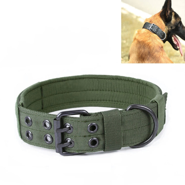 Multifunctional Adjustable Dog Leash Pet Outdoor Training Wear-Resistant Pull-Resistant Collar, Size:L(Green)