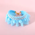 Lace Pet Adjustable Collar Cat Dog Photo Accessories, Size:S 20-25cm(Blue)