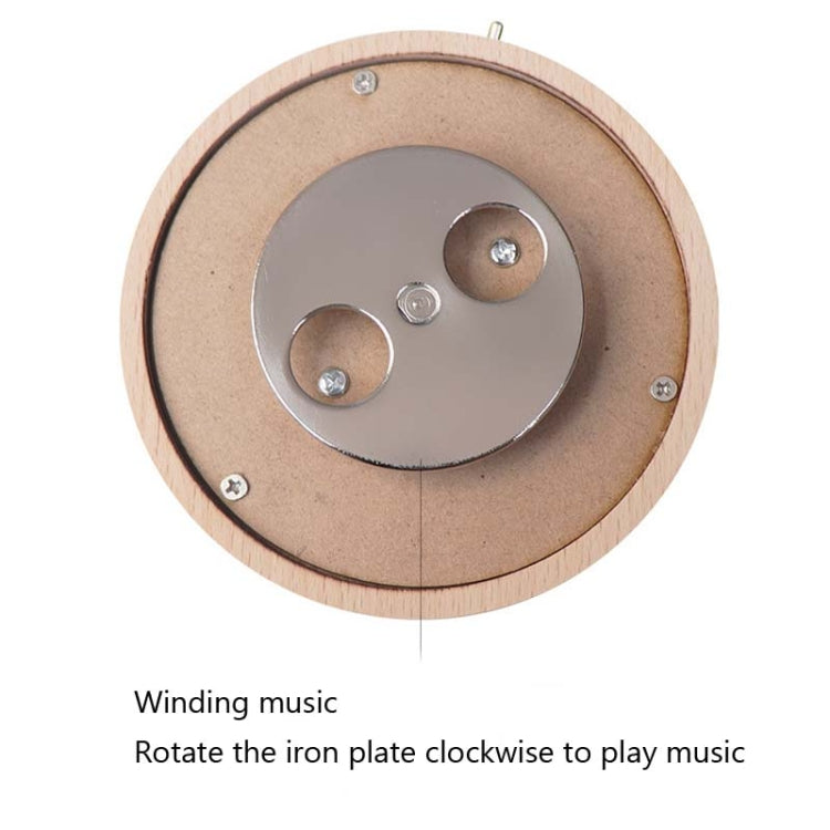 Girl Bedside Lamp Crystal Ball Wooden Base Music Box Charging Glow Rotating Night Light, Random Music(Ballet)
