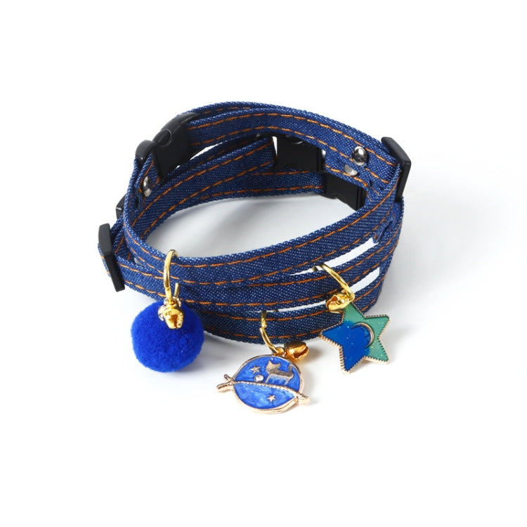 Pet Cowboy Cat Dog Collar With Bell Pet Accessories, Size:S 16-32cm, Style:Small Ball