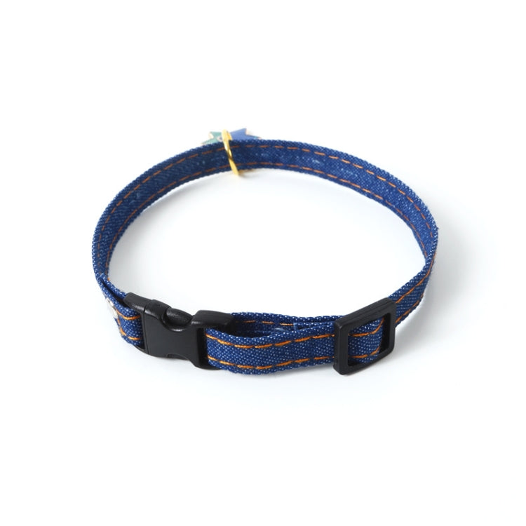 Pet Cowboy Cat Dog Collar With Bell Pet Accessories, Size:S 16-32cm, Style:Five-pointed Star