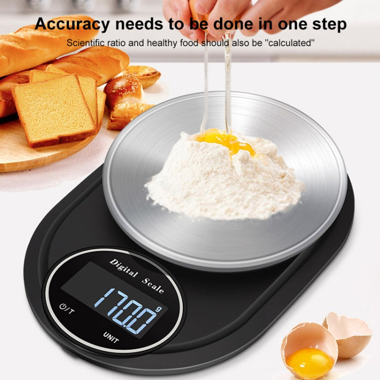 Home Kitchen Electronic Scale High Precision Stainless Steel Jewelry Scale, Style:No Edging, Specification:5kg/1g