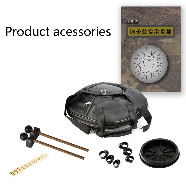 15-Tone Ethereal Drum 14-Inch Steel Tongue Drum Hollow Drum Sanskrit Drummer Disc(Purple)