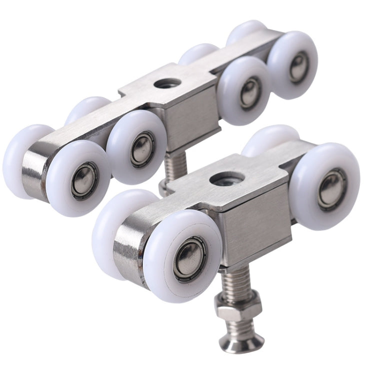 Stainless Steel Sliding Door Hanging Wheel Silent Smooth And Wear-Resistant Sliding Door Pulley Nylon Hanging Rail, Specification:8 Wheels