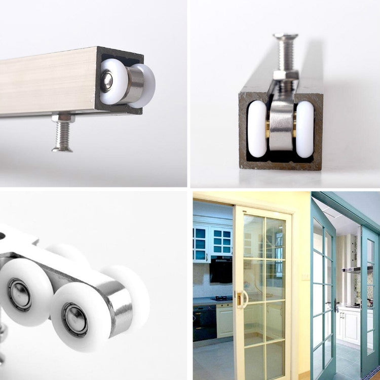 Stainless Steel Sliding Door Hanging Wheel Silent Smooth And Wear-Resistant Sliding Door Pulley Nylon Hanging Rail, Specification:8 Wheels
