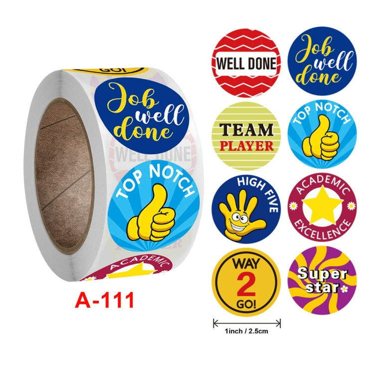 Children Toy Reward Stickers Office Stationery Decoration Label Sealing Sticker, Size: 2.5cm / 1inch(A-111)