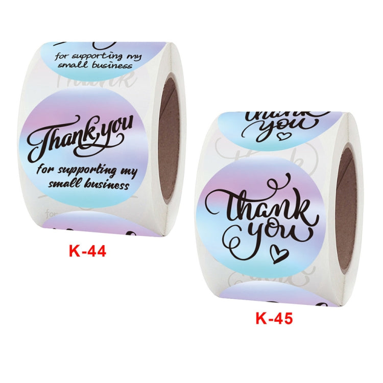 Roll Rainbow Laser Thank You Commercial Decorative Sticker Label Envelope Sealing Sticker, Size: 3.8 cm / 1.5 inch(K-45)