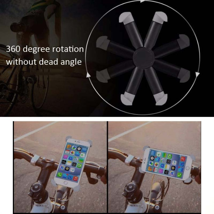 Motorcycle Bicycle Phone Holder Outdoor Riding Equipment Suitable For 4.7-8 Inch Mobile Phone/Tablet(Gray)