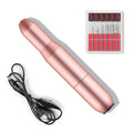 Usb Nail Polisher Portable Pen Type Electric Exfoliating Polisher(Rose Gold)