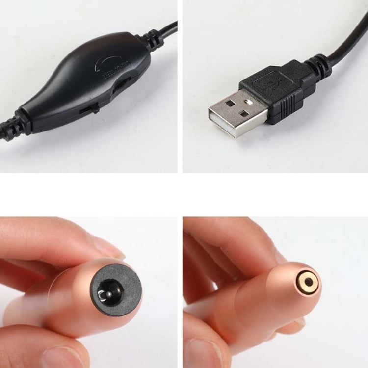 Usb Nail Polisher Portable Pen Type Electric Exfoliating Polisher(Rose Gold)
