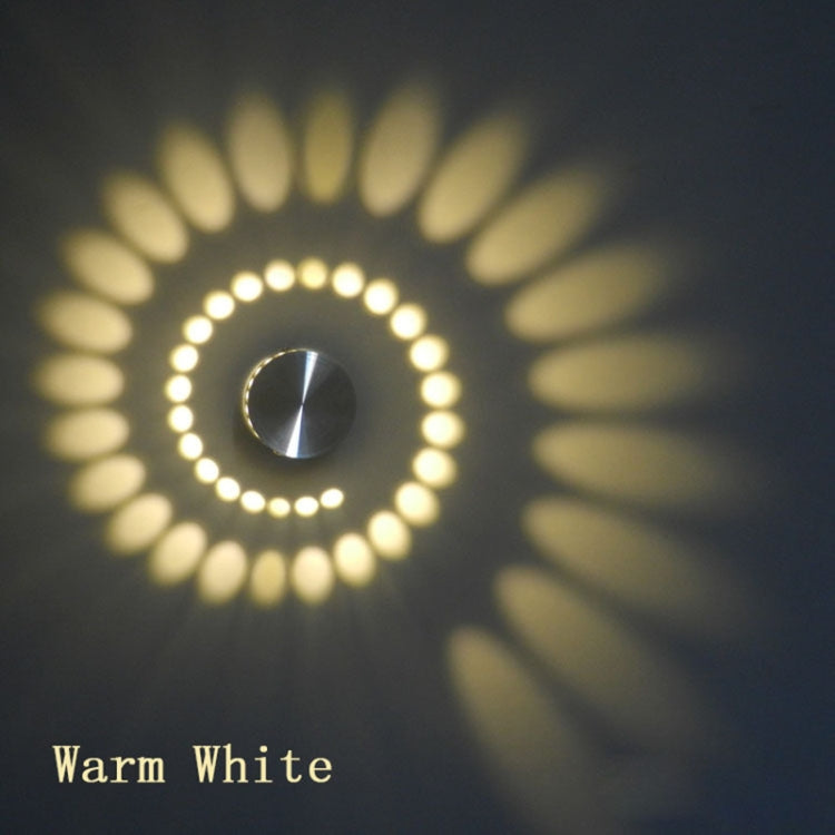 3W Modern Interior Creative Spiral Round Wall Lamp for Club, KTV, Corridor, Aisle, Background Wall Decoration Lamp Wall Mounted(Red+Green+Blue)