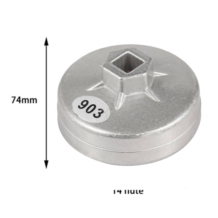 903 74mm 14 Flute Aluminum Oil Filter Wrench Socket Remover Tool for BMW AUDI Benz