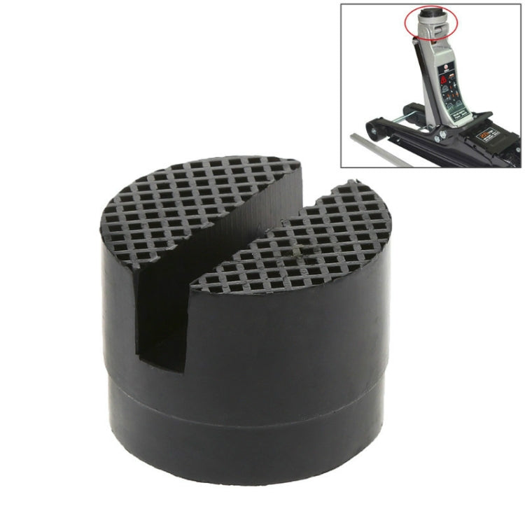 Floor Slotted Car Rubber Jack Pad Frame Protector Adapter Jacking Disk Pad Tool(Black)