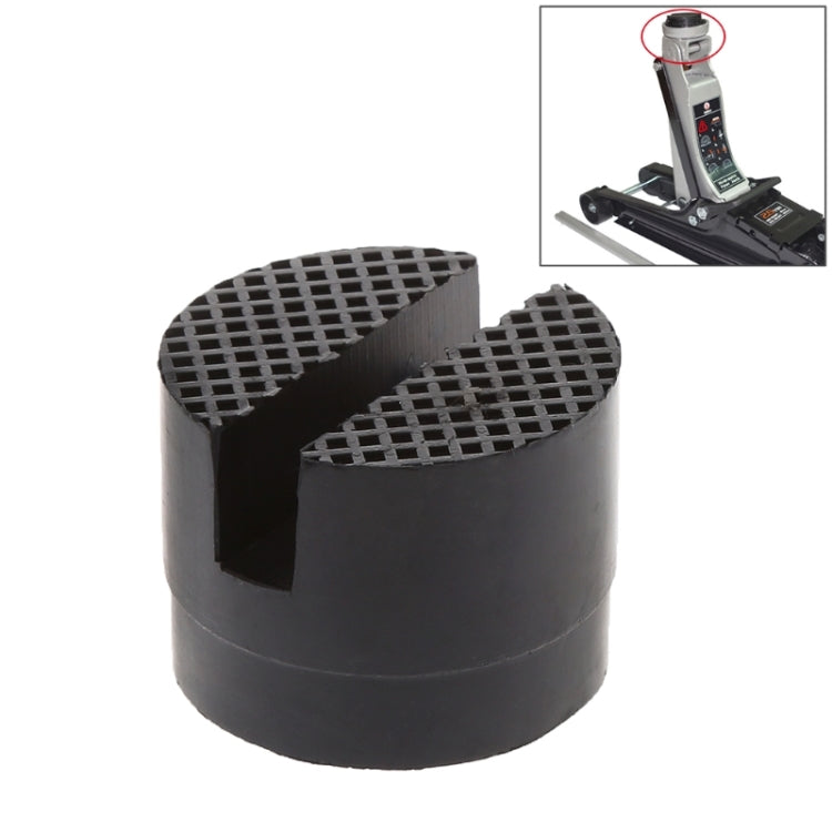 Floor Slotted Car Rubber Jack Pad Frame Protector Adapter Jacking Disk Pad Tool(Black)