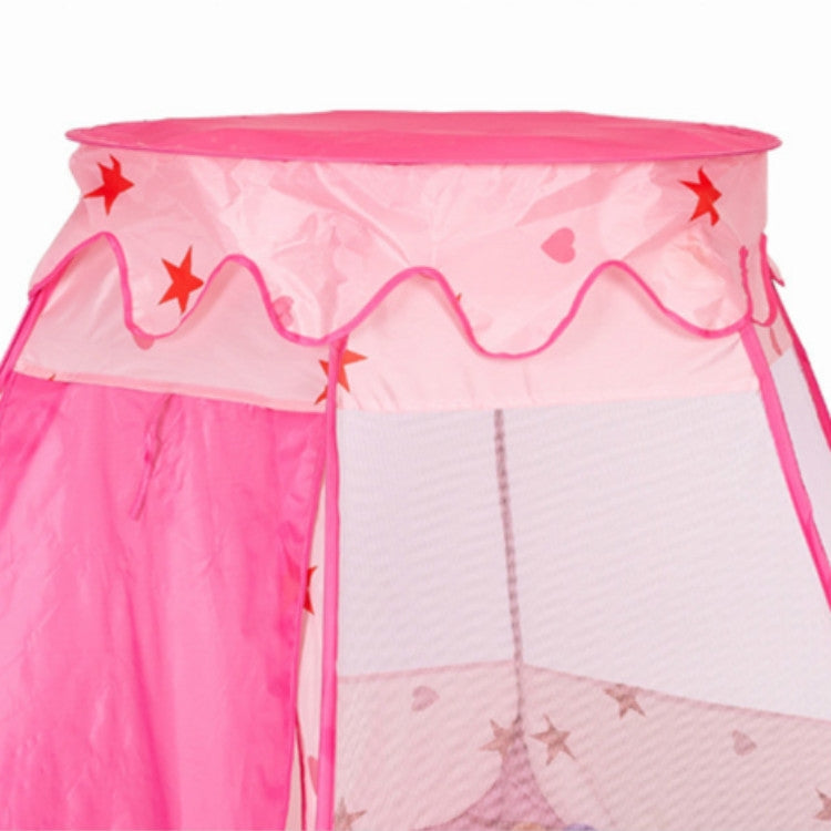Children Indoor Foldable Hexagonal Tent Game House(Pink)