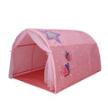 Children Home Bed Crawl Tunnel Game House Tent, Style:Pink with Mosquito Net