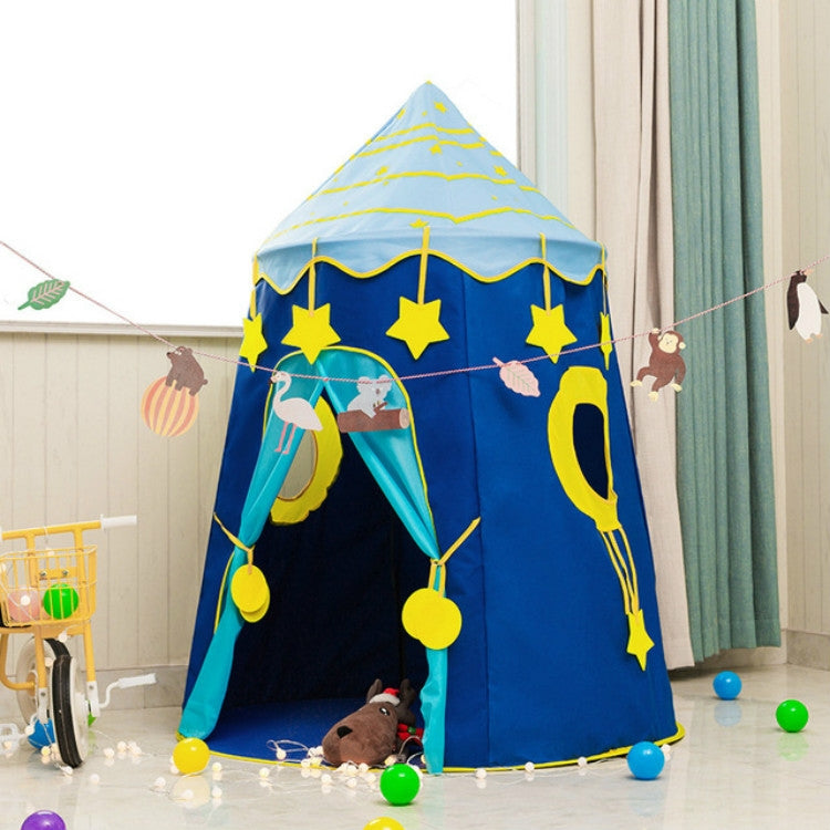 Children Indoor Toy House Yurt Game Tent(Blue)