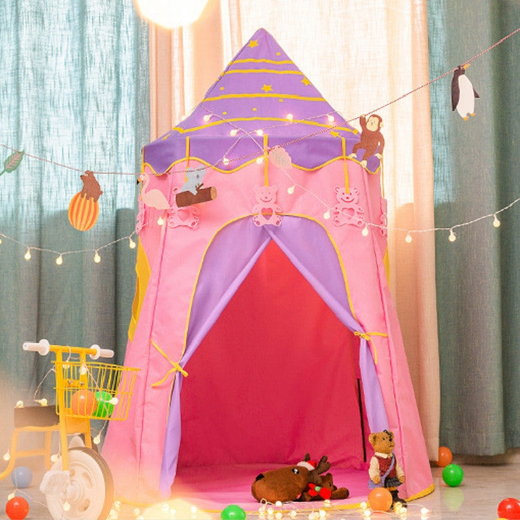 Children Indoor Toy House Yurt Game Tent(Pink)