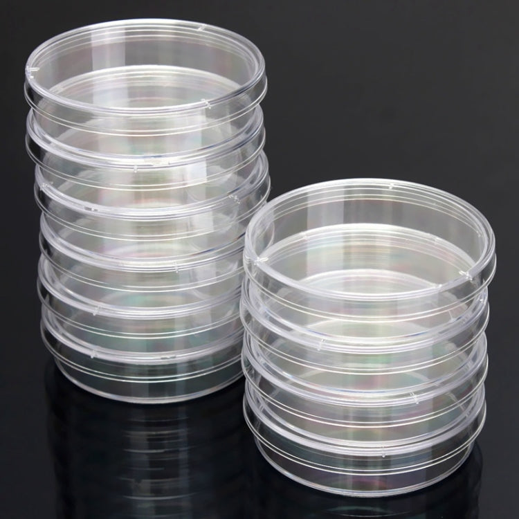 10 PCS Polystyrene Sterile Petri Dishes Bacteria Dish Laboratory Biological Scientific Lab Supplies, Size:60mm