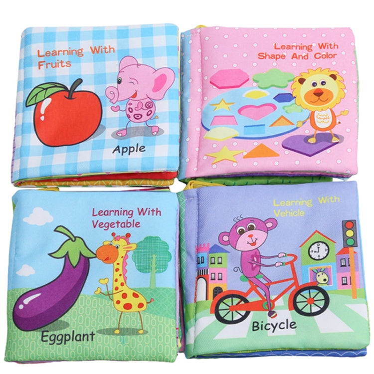 Baby Rattles Toy Soft Animal Cloth Book Newborn Stroller Hanging Toy Early Learning Education Baby Toys(Vegetable)
