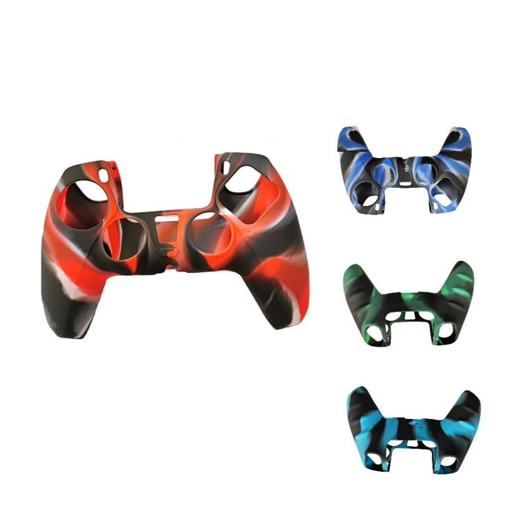 2 PCS Silicone Handle Protector Non-Slip Game Handle Cover For PS5(Dark Green)