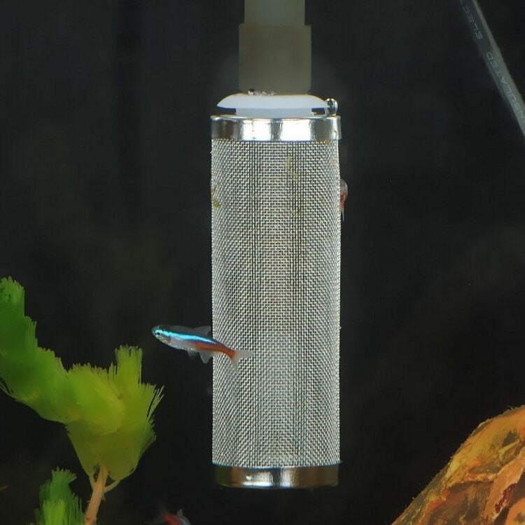 Stainless Steel Water Inlet Protective Cover Fish Tank Aquarium Filter Water Inlet Suction Filter Cover, Specification: Black 12mm