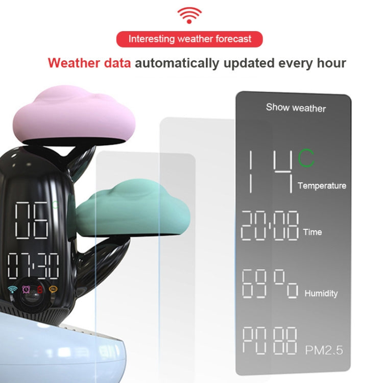 Cloud Weather Time Light Multifunctional Smart Induction Child Wake Up Alarm Clock(Blue)