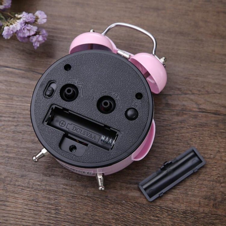 2 PCS Children Creative Cartoon Owl Super Ring Metal Bell Student Alarm Clock(Blue)
