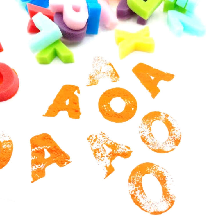 Sponge Painting Brush Children Art Painting Seal Tool, Random Color Delivery(26 Letters)