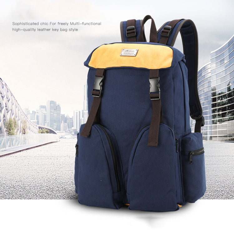 B0031 Mori Color Matching Backpack Wear-Resistant And Scratch-Resistant Computer Bag(Coffee)