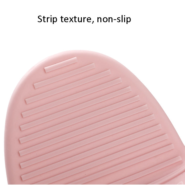 1 Pair Thick Silicone Anti-Scald Gloves Kitchen Heat Insulation Take Plate Tongs Baking Oven Insulation Cover(Pink)