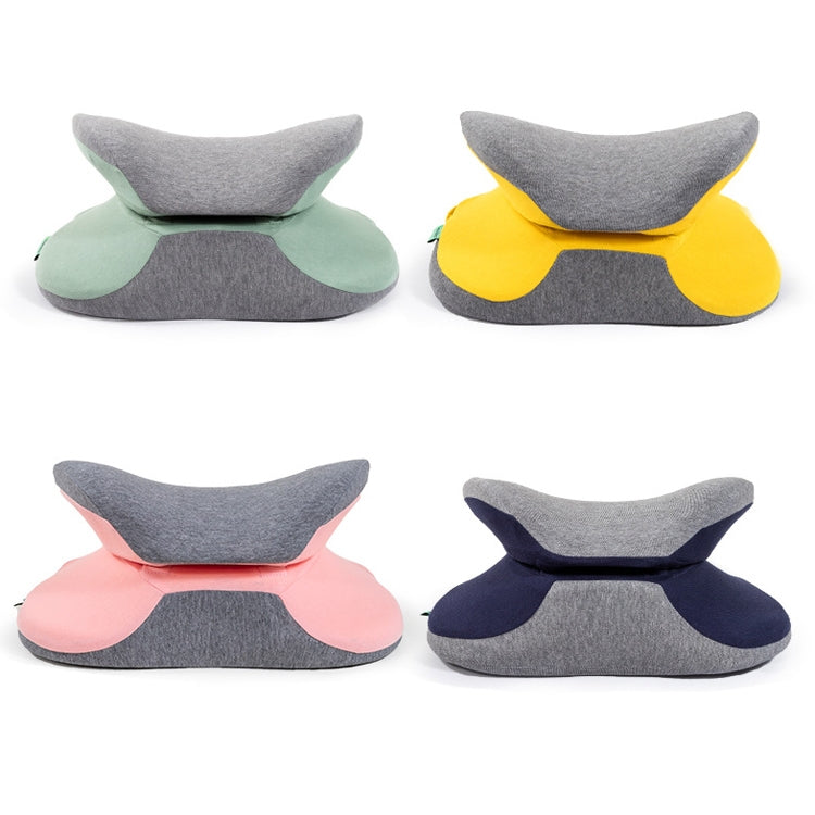 BEWALKER Multifunctional Student Portable Nap Pillow Waist Support Foldable Memory Foam Nap Pillow Office Sleeping Pillow, Size: 38x20x15cm(Lemon Yellow)