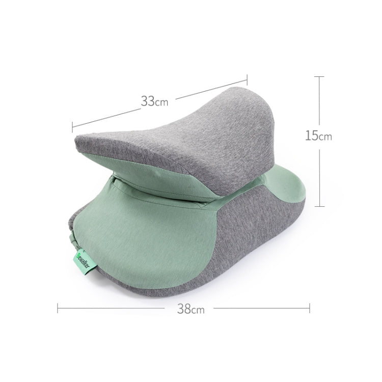 BEWALKER Multifunctional Student Portable Nap Pillow Waist Support Foldable Memory Foam Nap Pillow Office Sleeping Pillow, Size: 38x20x15cm(Pink)