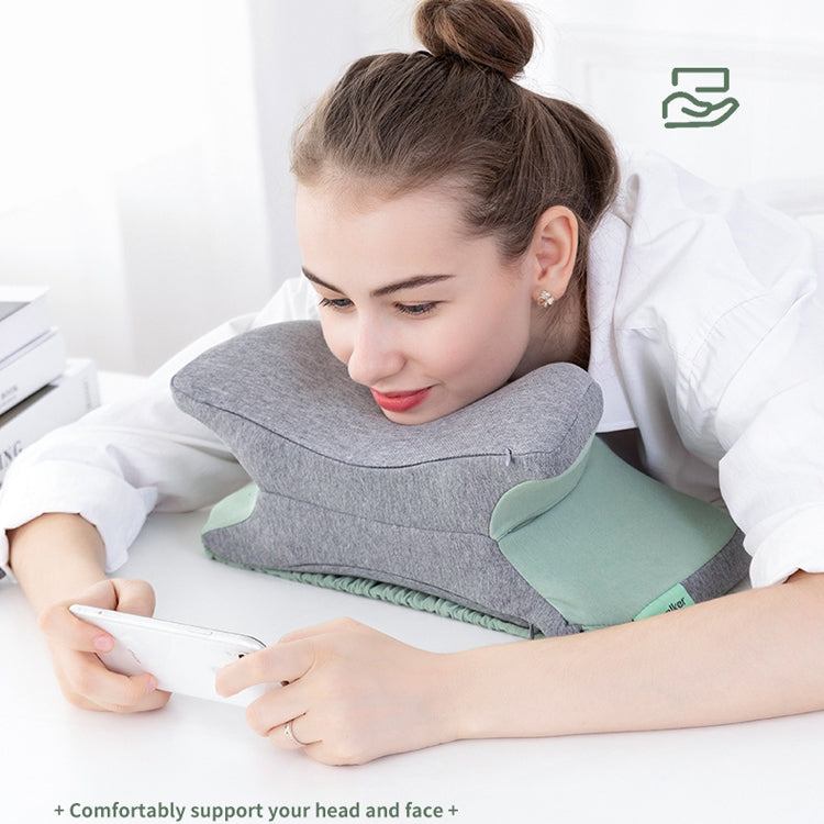 BEWALKER Multifunctional Student Portable Nap Pillow Waist Support Foldable Memory Foam Nap Pillow Office Sleeping Pillow, Size: 38x20x15cm(Pink)
