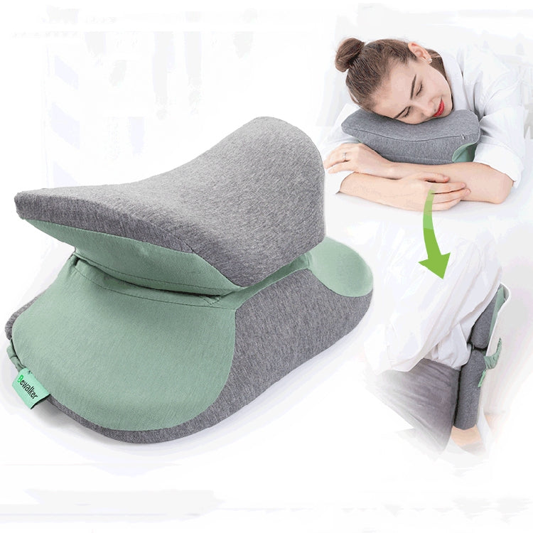 BEWALKER Multifunctional Student Portable Nap Pillow Waist Support Foldable Memory Foam Nap Pillow Office Sleeping Pillow, Size: 38x20x15cm(Fruit Green)